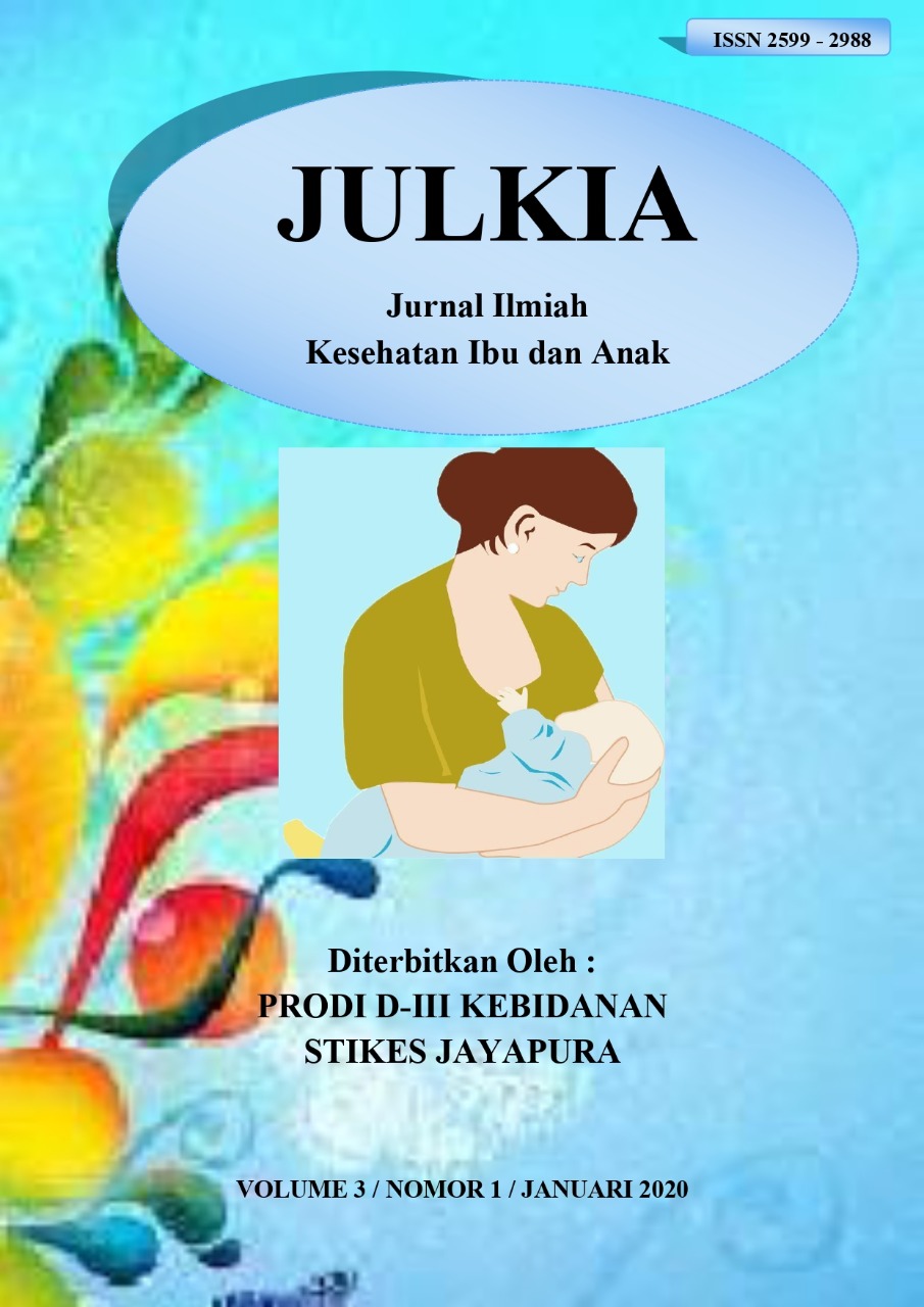 					View Vol. 3 No. 01 (2020): Jurnal Ilmiah Kesehatan Ibu dan Anak
				